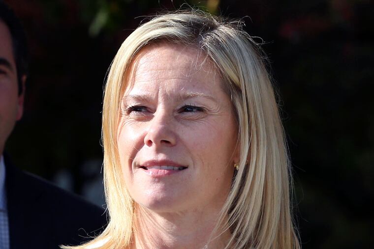 Gov. Christie's former deputy chief of staff, Bridget Anne Kelly, leaves Martin Luther King Jr. Courthouse after a hearing Oct. 19, 2016, in Newark, N.J.
