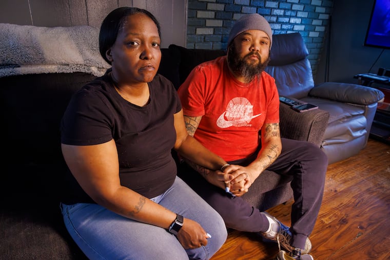 Katrina Williams and husband, Russell Williams Sr., speak about the recent shooting death of their son Russell, 19, not far from their Southwest Philadelphia home.