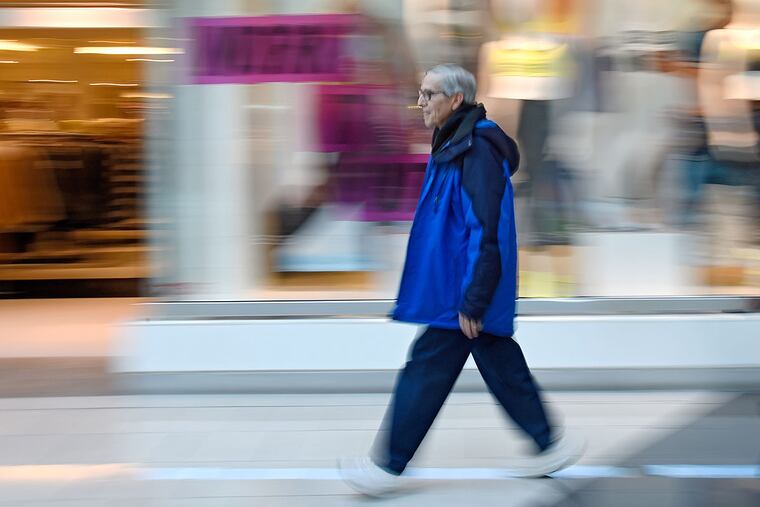 If there was a mall-walking Olympics, Mike Lefkoe, 70, would qualify. In 2015 he walked more than 1,000 miles in the Cherry Hill and Moorestown Malls.