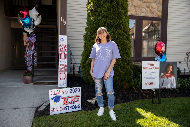 Washington Township senior Rachel Roda posed for a portrait outside of her home in Sewell, N.J. on Thursday, May 14, 2020. Roda is attending Rowan College of South Jersey to study Elementary Education after graduation.