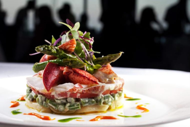 Azure lobster salad with mustard potatoes, haricot verts, tomatoes and asparagus as served at Azure in Revel Resort, Atlantic City, June 21, 2012.