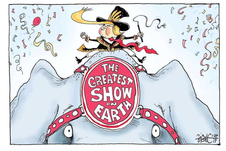 Signe cartoon.SIGN19e.Greatest Show