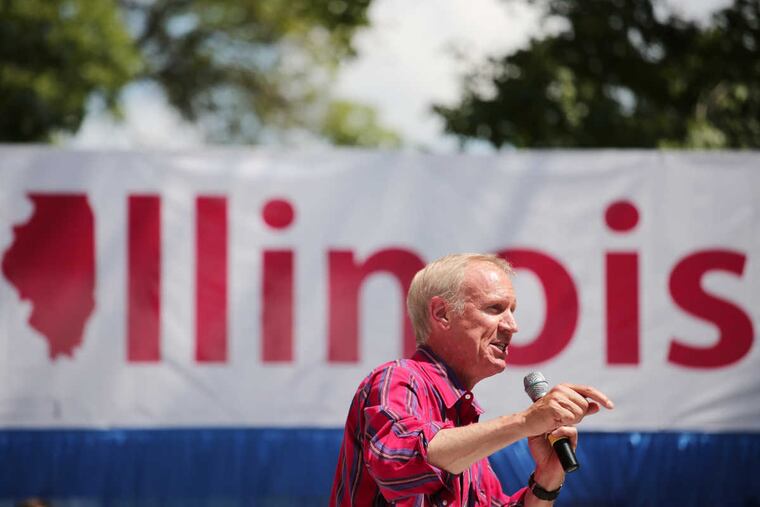 Illinois Gov. Bruce Rauner last year at the state fair.