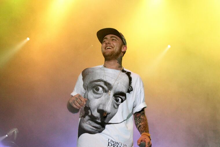 Rapper Mac Miller performs on his Space Migration Tour in Philadelphia in this July 13, 2013 file photo. The Pittsburgh native died in his Los Angeles home on Sept. 7, 2018.