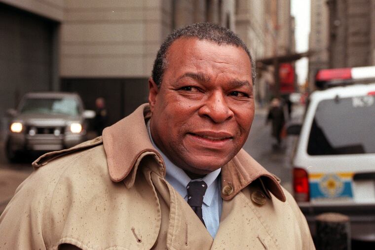 Roger King on his way to court at the Criminal Justice Center in Philadelphia.