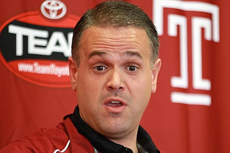 Temple head coach Matt Rhule. (David Swanson/Staff Photographer)