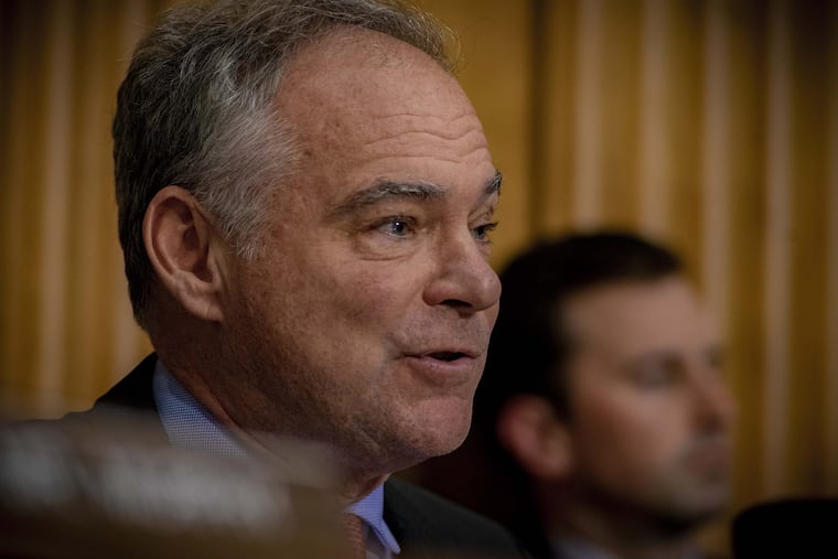 U.S. Sen. Tim Kaine (D-Va.) on July 25, 2018 in Washington, D.C.
