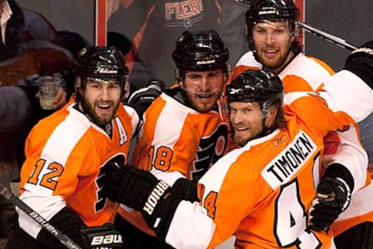 The Flyers are one win away from an historic comeback. (Ed Hille / Staff Photographer)