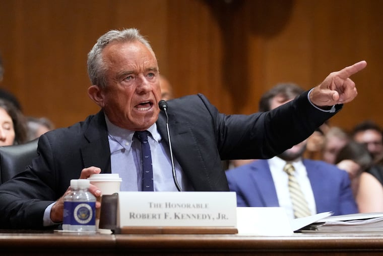 Robert F. Kennedy Jr. appears before the Senate Finance Committee on Thursday.