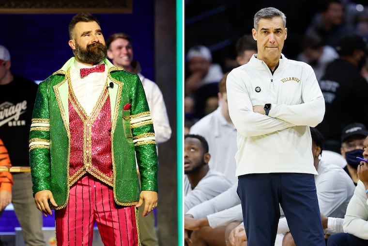 Jason Kelce (left) and Jay Wright were nominated for the same 2025 Emmy Award.