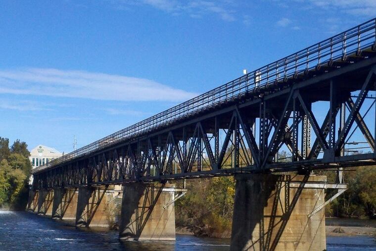 The Bridgeport Viaduct carries SEPTA's Norristown High Speed Line across the Schuylkill. Saturday's incident occurred in Radnor Township.