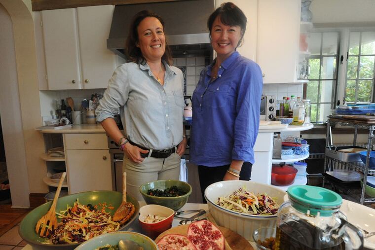Caroline Campion (left) and Kathy Brennan in Campion's home in Gladstone, N.J.