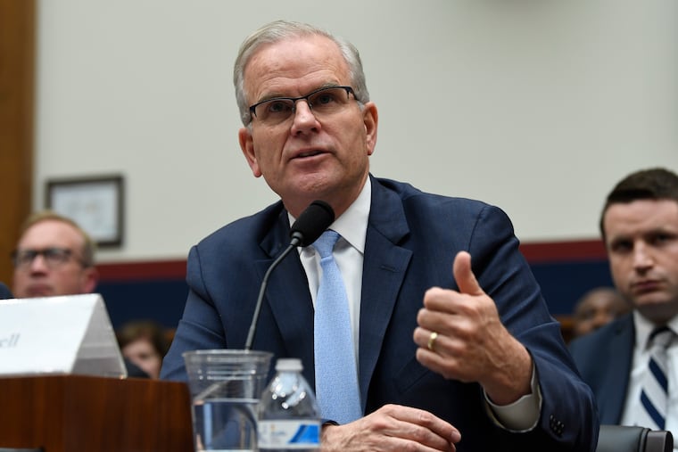 Daniel Elwell, acting administrator of the Federal Aviation Administration, testifies during a House Transportation Committee hearing on Capitol Hill in Washington, Wednesday, May 15, 2019, on the status of the Boeing 737 MAX aircraft. (AP Photo/Susan Walsh)