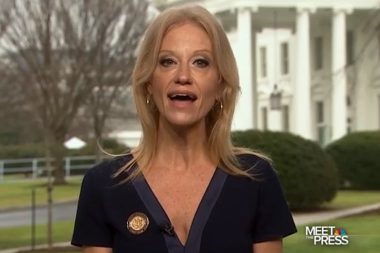 Kellyanne Conway, a senior aide to President Donald Trump, in an appearance on "Meet the Press" on NBC Sunday morning