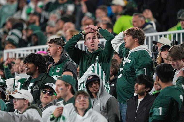 Michigan State fans react during a game against Michigan on Oct. 25.