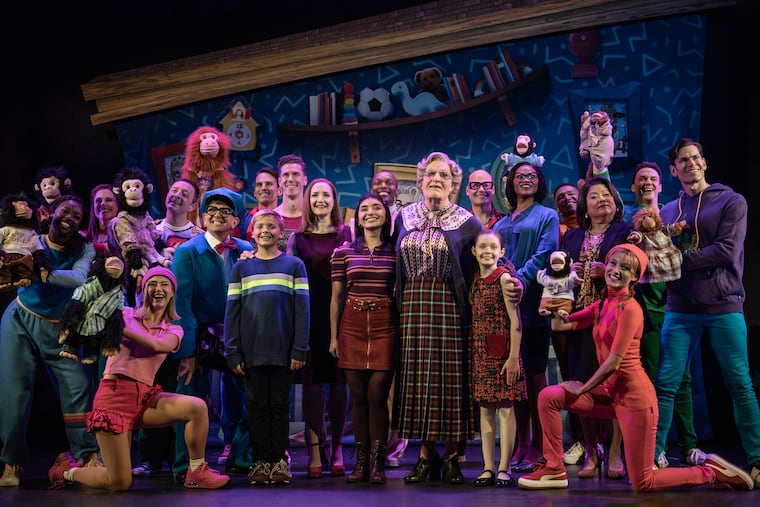 Real-life South Philly couple Rob McClure and Maggie Lakis star in the "Mrs. Doubtfire" musical. The production is playing at the Academy of Music from Feb. 6-18.