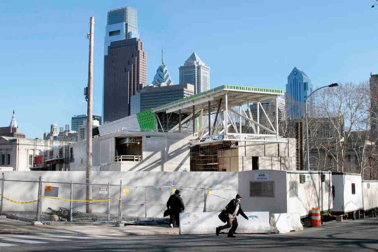 The Barnes Foundation under construction at 21st Street and Pennsylvania Avenue. Its collection is to be relocated from its Merion site, above.