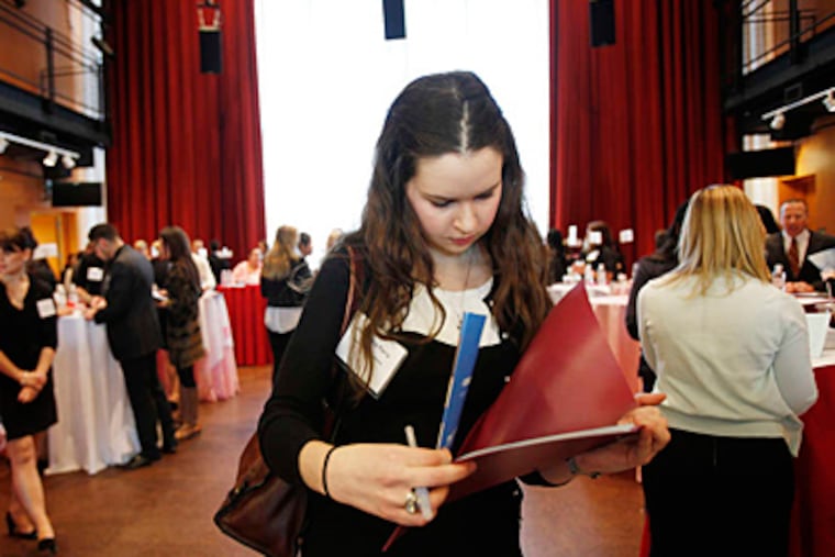 Alexandra Perry prepares for an interview. Full-time hires who come from internship or co-op programs tend to stay with the company longer.