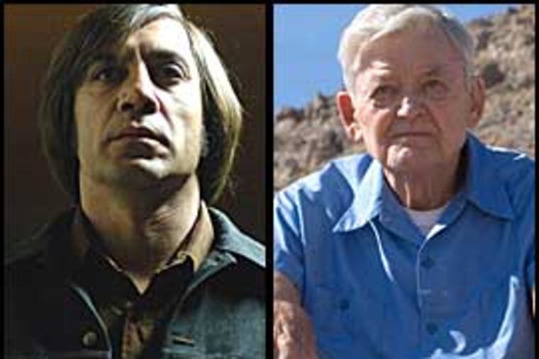Carrie Rickey and Steven Rea are torn between Javier Bardem in "No Country for Old Men," left, and Hal Holbrook in "Into the Wild."