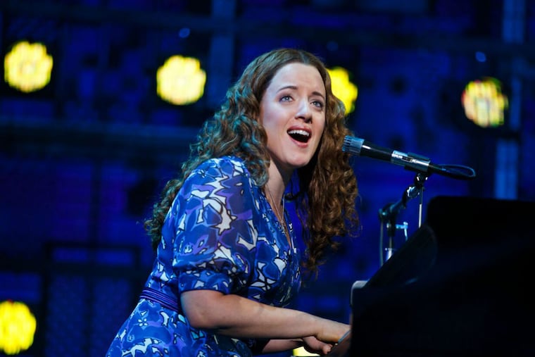 Abby Mueller (as Carole King) in "Beautiful: The Carole King Musical," making its Philadelphia premiere through April 3 at the Academy of Music.