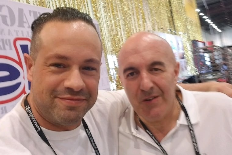 Vincenzo Barone with chef Fabrizio Roscioli of Forno Campo de' Fiori in Rome.
