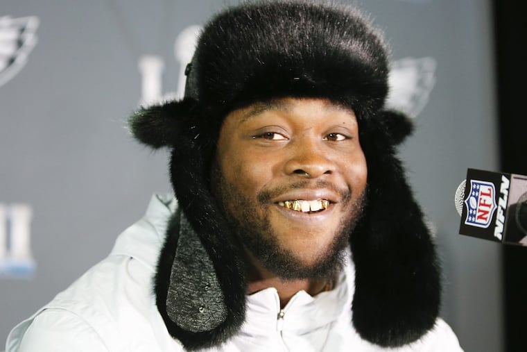 Eagles defensive tackle Timmy Jernigan smiles answering questions during a media availability on Tuesday, January 30, 2018 at the Mall of America in Bloomington, Minn. Jernigan missed practice due to an illness earlier in the week, but is feeling better.