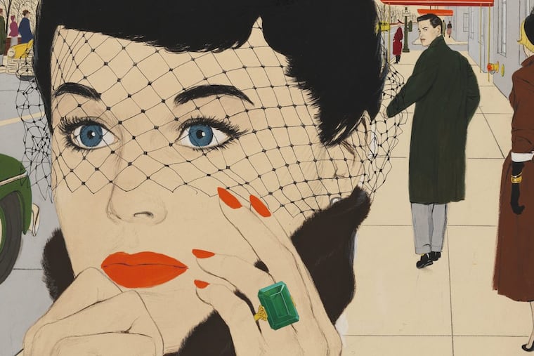 Detail from illustrator Mac Conner’s “How Do You Love Me,’ from Woman’s Home Companion, August 1950, gouache on illustration board.