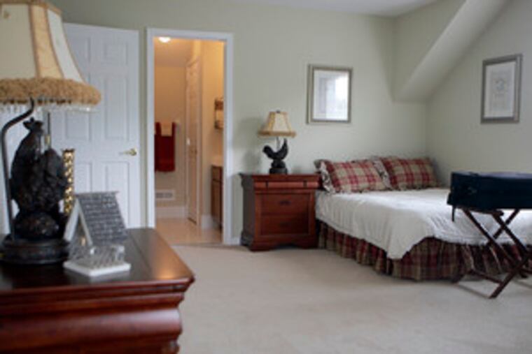 This is a bedroom in one of the three twin homes being put up for auction today by Granor Price Homes.