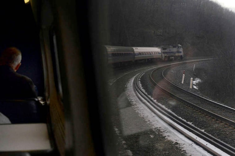 The Pennsylvanian heads around Horseshoe Curve in Altoona.