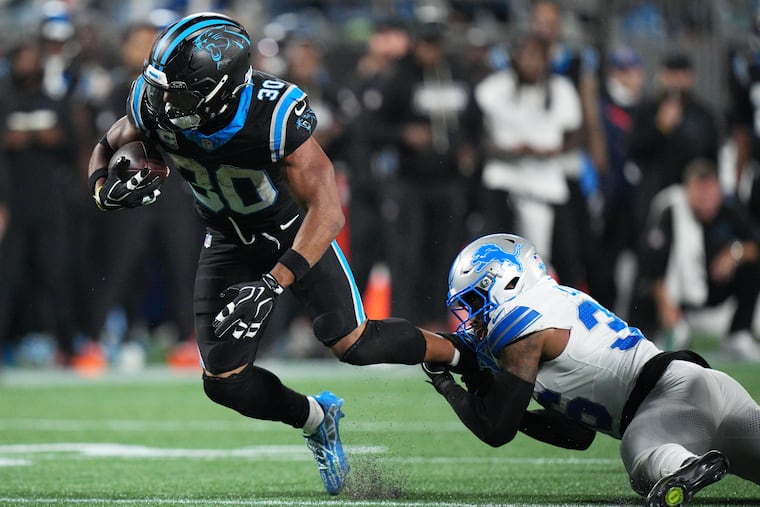 Panthers running back Chuba Hubbard ran for 122 yards against the Lions in Week 4.