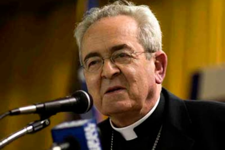 "I know that for many people their trust in the Church has been shaken," Cardinal Justin Rigali said in a statement today placing 21 priests on leave. (File photo)