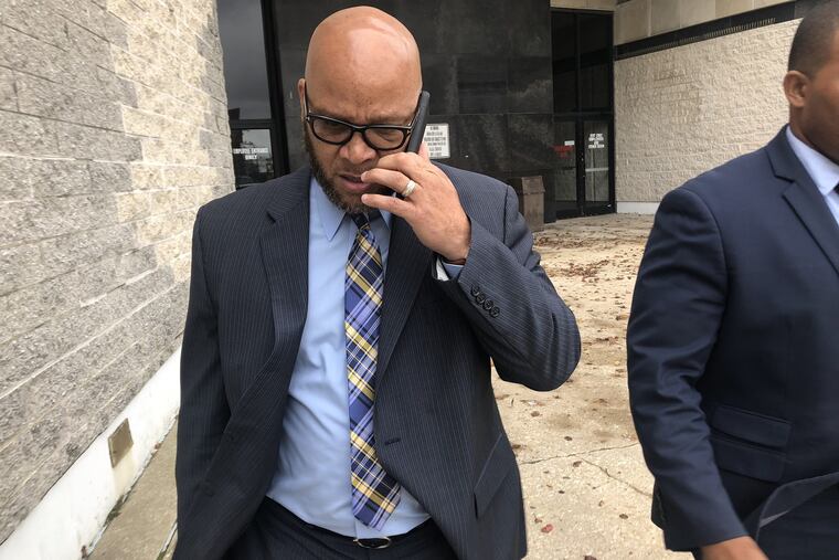 Atlantic City Mayor Frank Gilliam leaving City Hall on November 13, 2018, two days after being involved in a fight outside a casino nightclub. (Amy Rosenberg/Philadelphia Inquirer/TNS)