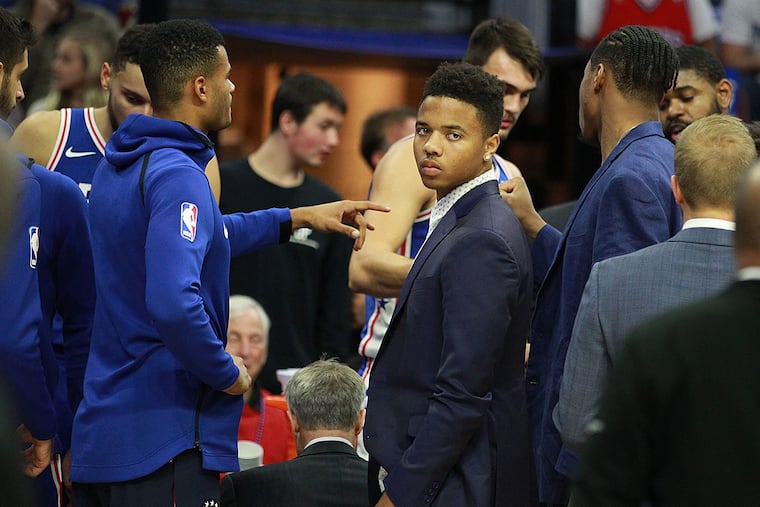 76ers rookie Markelle Fultz has been bothered by shoulder soreness since the preseason.