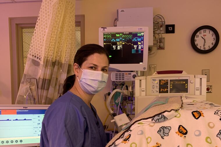 Rachel Fleishman, a neonatologist with Albert Einstein Medical Center in Philadelphia, at work.