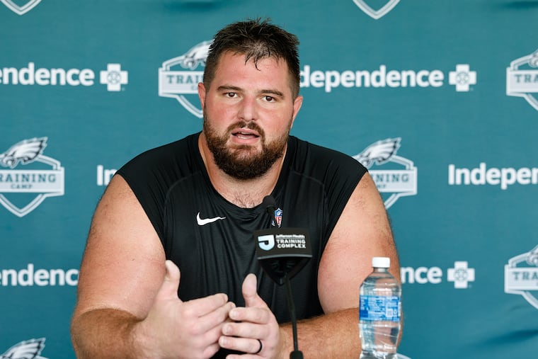 Eagles guard Landon Dickerson is looking forward to a healthier 2026 than what he experienced last season.