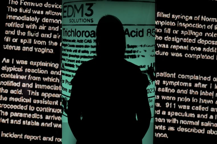 A Main Line Fertility doctor mistakenly injected trichloroacetic acid, at an 85% concentration, into the reproductive organs of a 33-year-old patient from the Philadelphia area in December 2022.