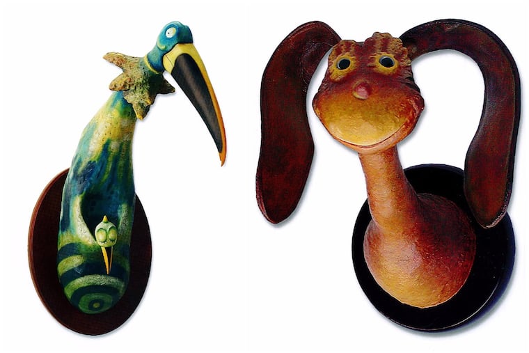 “Kangaroo Bird,” left, and “Anthony Drexel Goldfarb.”