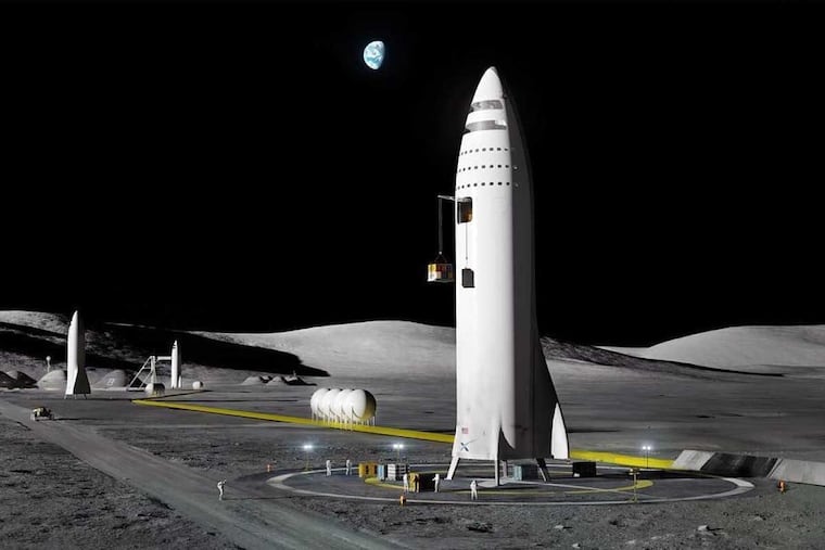 An artist’s rendering of Moon Base Alpha.