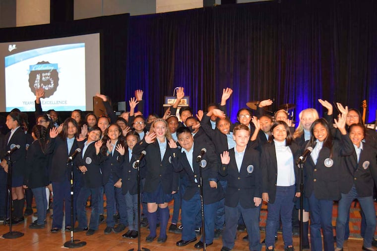 Students of the Mastery Charter School enjoy the 15th year anniversary gala in November 2018.