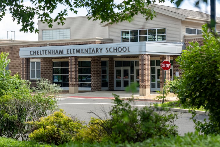 The exterior of Cheltenham Elementary School in Cheltenham, Pa on Thursday, Aug. 6, 2026. Parents at the elementary school say the district has failed to adequately respond to student assaults there. This comes after prosecutors brought charges against four Cheltenham football coaches and six players last week for locker-room assaults.