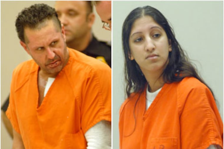 Craig Arno, left, and Jessica Kisby, right, pleaded not guilty to homicide charges Wednesday afternoon. (April Saul / Staff Photographer)