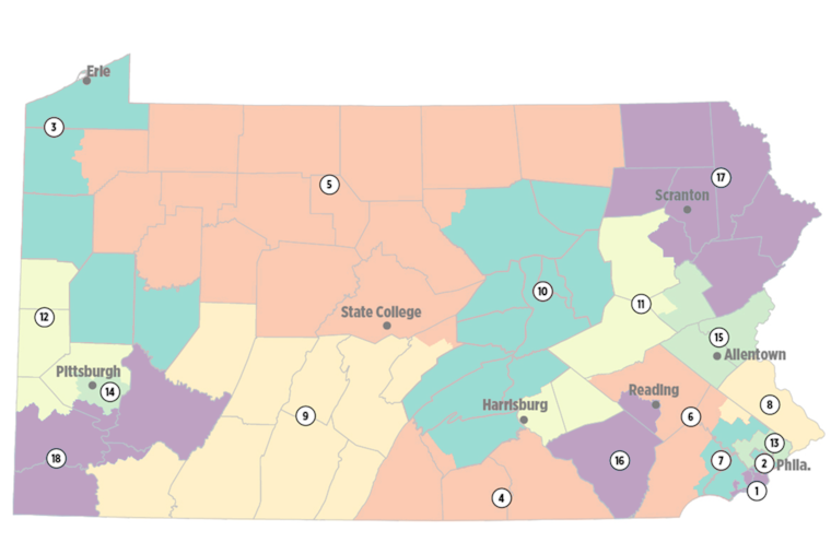 The congressional map proposed by top Republican lawmakers.