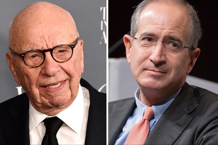 21st Century Fox CEO Rupert Murdoch, Comcast CEO Brian Roberts.