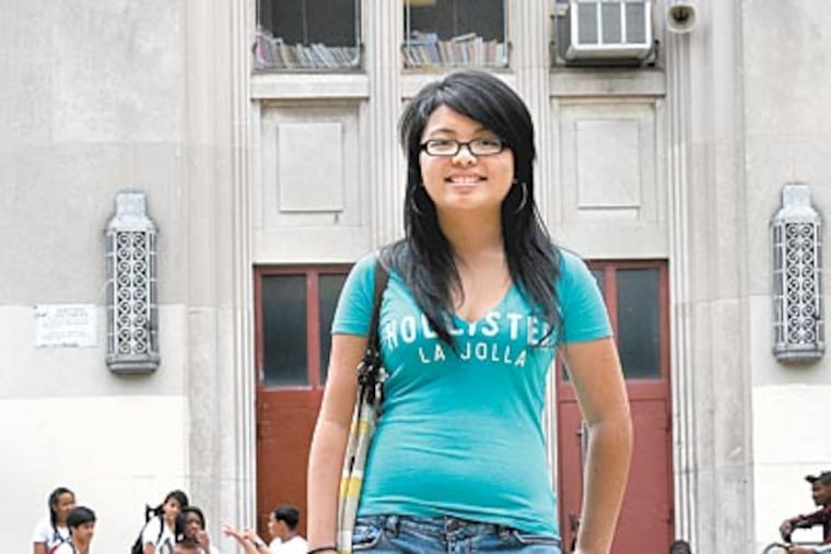 Heirl He, 17, above, of Central High School, was awarded a full scholarship from the Leonore Annenberg fund. (SHARON GEKOSKI-KIMMEL / Staff Photographer)