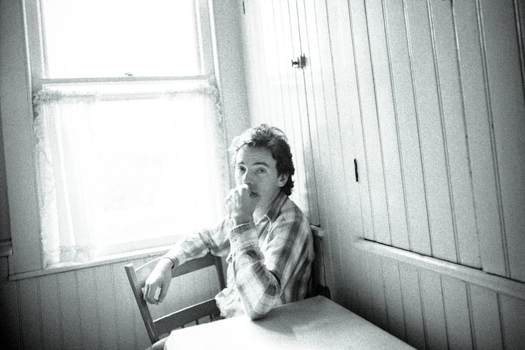 Bruce Springsteen in a 1982 promotional photo for his album "Nebraska." Scott Cooper's movie "Springsteen: Deliver Me From Nowhere" about the making of the album and a new "Nebraska '82" box set will both be released on Oct. 24.