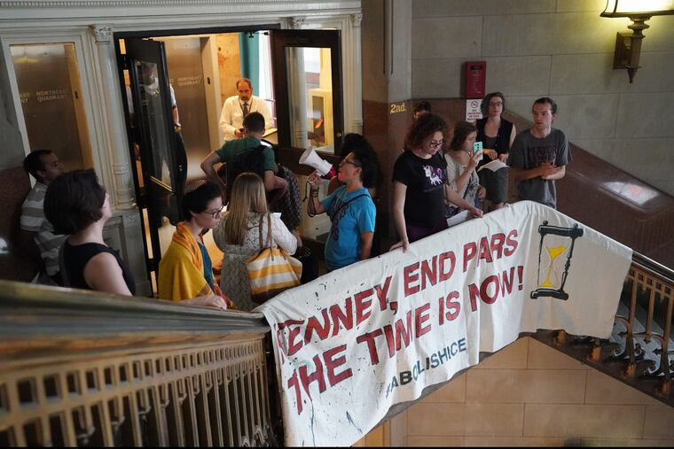 ICE Protest inside Philadelphia City Hall, Wednesday, July 25, 2018.