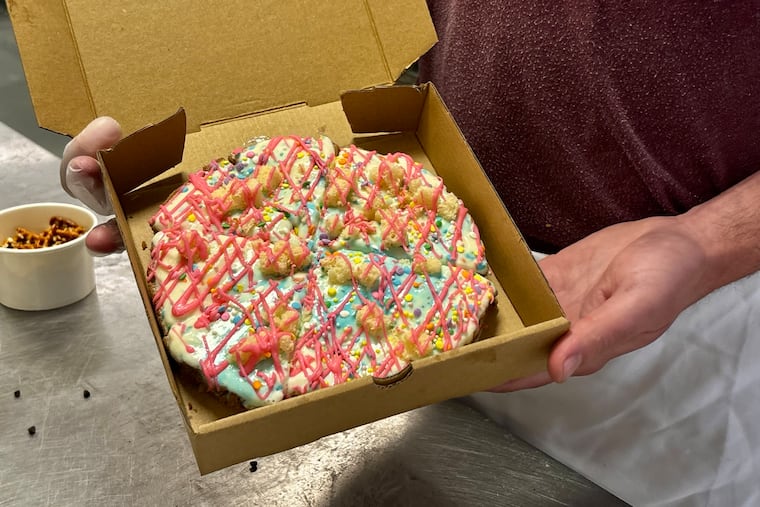Ice cream pizza at Bredenbeck's Bakery and Ice Cream Parlor.