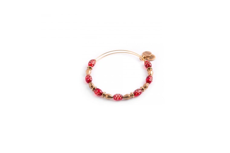 This Alex & Ani crimson radiance beaded bangle is $38.