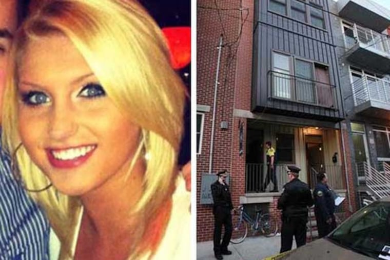 Ali Fausnaught, 19, fell to her death from a rooftop at 1933 N.18th street west of the Temple campus during "Spring Fling" on Wednesday, April 17, 2013. ( Steven M. Falk / Staff Photographer )