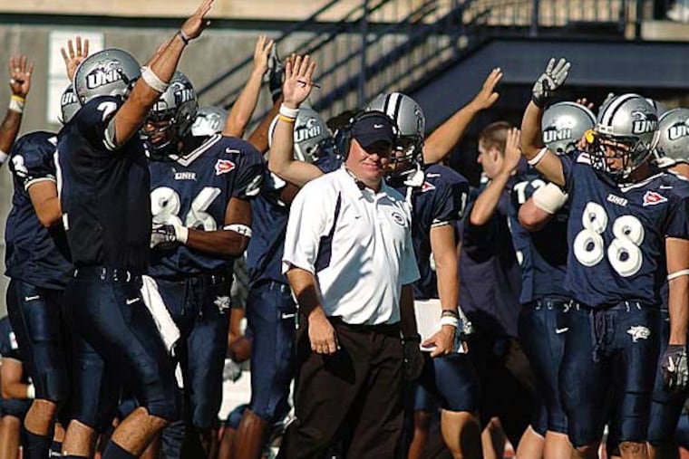 Chip Kelly coaching the University of New Hampshire.